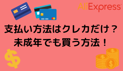 【AliExpress】支払い方法はクレカだけ？未成年でも買う方法！